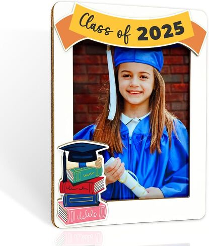 Graduation Photo Frame, Wooden Magnetic Photo Frame for Refregerator, Class of 2025, Graduation Gift 2025, School Locker Decoration, High School Grad Gift in Saudi Arabia