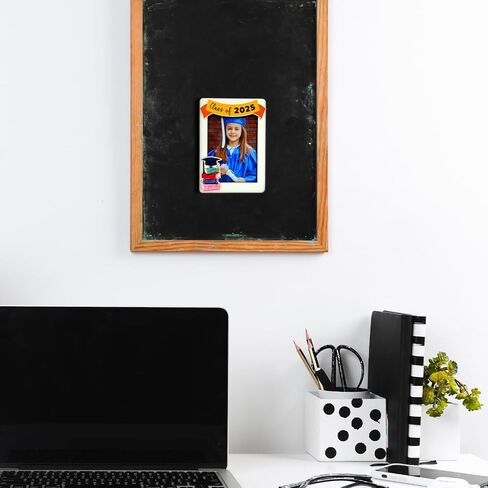Graduation Photo Frame, Wooden Magnetic Photo Frame for Refregerator, Class of 2025, Graduation Gift 2025, School Locker Decoration, High School Grad Gift in Saudi Arabia
