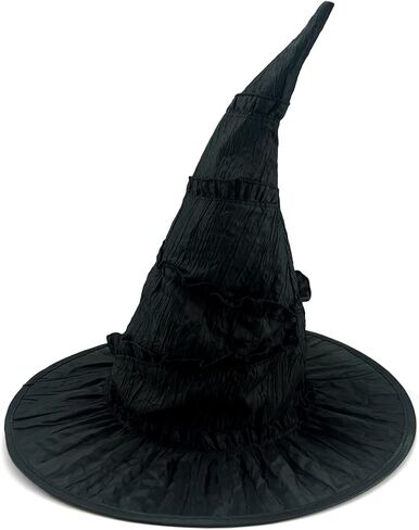 Halloween Black Witch Hat Black Witches Hat for Women Halloween Costumes Accessories in Saudi Arabia