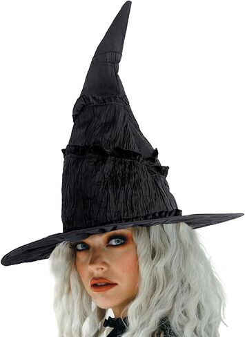 Halloween Black Witch Hat Black Witches Hat for Women Halloween Costumes Accessories in Saudi Arabia