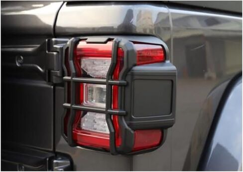 Tail Light Guard Trim ABS الإطار الأسود 2pcs الخلفي اليسار اليسرى لسيارة Jeep لـ Wrangler 2018-2023 in Kuwait