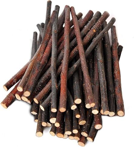 SunGrow Apple Sticks, 7 oz Wood Chew Sticks for Rabbits, Chinchillas, Bunny, Hamster, Squirrel, Guinea Pigs, 6" Small Animals Molar Pet Chew Treat Sticks for Teeth Grinding, 40 Per Pack in Kuwait