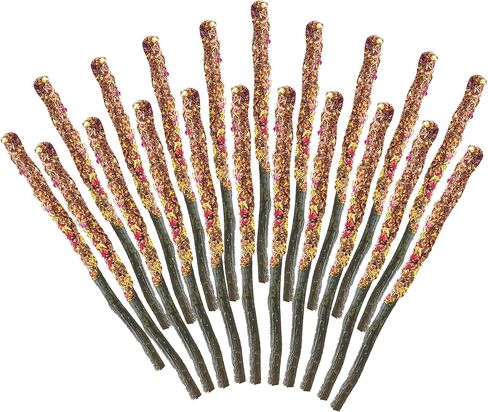 عصي التفاح من صن جرو، 7 أونصة من أعواد المضغ الخشبية للأرانب، والشنشيلا، والأرنب، والهامستر، والسنجاب، وخنازير غينيا، وعصي مضغ الحيوانات الأليفة الصغيرة بحجم 6 بوصات لطحن الأسنان، 40 في كل عبوة in Kuwait