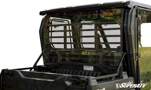 SuperATV Heavy Duty الخلفي الزجاج الأمامي متوافق مع Kawasaki Mule Fxt: 2015+ / Kawasaki Mule DXT: 2016+ | ملون الضوء - 1/4 "البولي الكربونات السميكة أقوى 250x من الزجاج | مصنوعة في الولايات المتحدة الأمريكية in Saudi Arabia
