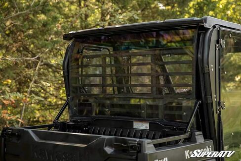 SuperATV Heavy Duty الخلفي الزجاج الأمامي متوافق مع Kawasaki Mule Fxt: 2015+ / Kawasaki Mule DXT: 2016+ | ملون الضوء - 1/4 "البولي الكربونات السميكة أقوى 250x من الزجاج | مصنوعة في الولايات المتحدة الأمريكية in Saudi Arabia