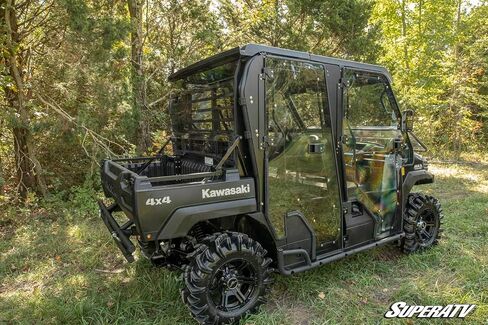 SuperATV Heavy Duty الخلفي الزجاج الأمامي متوافق مع Kawasaki Mule Fxt: 2015+ / Kawasaki Mule DXT: 2016+ | ملون الضوء - 1/4 "البولي الكربونات السميكة أقوى 250x من الزجاج | مصنوعة في الولايات المتحدة الأمريكية in Saudi Arabia
