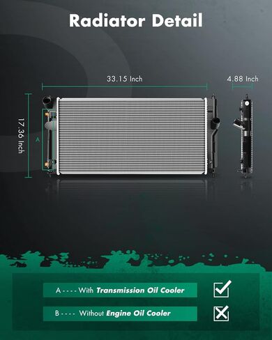 SCITOO 2335 Radiator Fit 2000-2005 for Toyota for Celica 1.8L in Kuwait