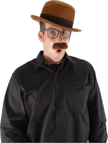 Brown Bowler Hat - Classic Felt Hat with Size Adjustment Band, Costume or Formal Accessory in Saudi Arabia