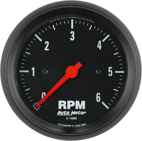 Autometer 2695 Gauge ، مقياس سرعة الدوران ، 3 3/8 "، 6 كيلو متر في الدقيقة ، في داش ، Z-Series in Saudi Arabia