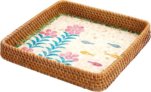 صينية تقديم مربعة - صينية طعام للوجبات الخفيفة والفواكه ، شركوتري - طبقة مطعم متينة وأنيقة. in Kuwait