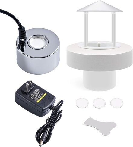 350ml/H Ultrasonic Mist Maker Fogger Metal Atomizer, Halloween Cauldron Mini Fog Maker for Water Fountain Pond, Reptile/Plant Fogger Air Humidifier, with Removable Splash Guard in Saudi Arabia