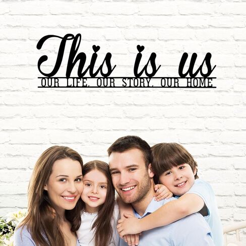 Together Is My Favorite Place To Be Sign Black Family Wall Decor Wrought Iron Wall Art Cut Out Plaque Decorations for Farmhouse Living Room Kitchen Dining Room Bedroom -16.5"X5.4" in Kuwait