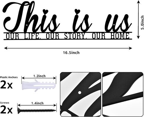 Together Is My Favorite Place To Be Sign Black Family Wall Decor Wrought Iron Wall Art Cut Out Plaque Decorations for Farmhouse Living Room Kitchen Dining Room Bedroom -16.5"X5.4" in Kuwait