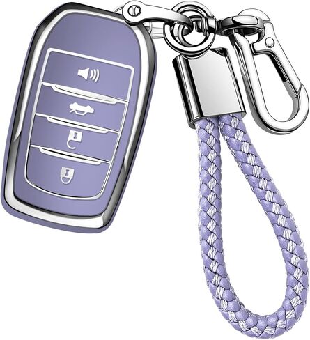 JOYEAR for Toyota Key Fob Cover with Key chain Compatible with 2025 Camry 2020-2025 RAV4 Prime 2019-2025 Land Cruiser 2021-2025 Venza Hilux Grand Highlander Tundra Corolla BZ4X (Gold-Green) in Saudi Arabia