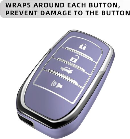 JOYEAR for Toyota Key Fob Cover with Key chain Compatible with 2025 Camry 2020-2025 RAV4 Prime 2019-2025 Land Cruiser 2021-2025 Venza Hilux Grand Highlander Tundra Corolla BZ4X (Gold-Green) in Saudi Arabia