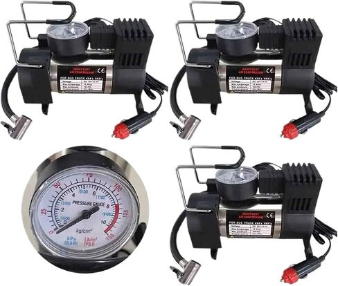 1-3Pcs 12V 150PSI Heavy Duty Car Tyre Inflator with Digital Pressure Gauge Metal Car Tire Inflatable Pump Air Compressor 30L/Min(3pcs) in Saudi Arabia