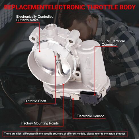 Electronic Throttle Body Compatible with Chrysler, for Dodge, for Jeep &Ram - 200, 300, Pacifica, Town & Country, Charger, Avenger, Challenger, Durango, Grand Cherokee, Wrangler, 1500 - # 5184349AB in Saudi Arabia