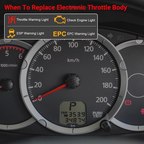 Electronic Throttle Body Compatible with Chrysler, for Dodge, for Jeep &Ram - 200, 300, Pacifica, Town & Country, Charger, Avenger, Challenger, Durango, Grand Cherokee, Wrangler, 1500 - # 5184349AB in Saudi Arabia