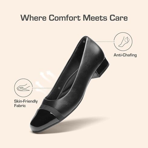 DREAM PAIRS Women's Chunky Low Block Heels Closed Toe Dress Shoes for Women Comfortable Casual Work Pumps Shoes in Saudi Arabia