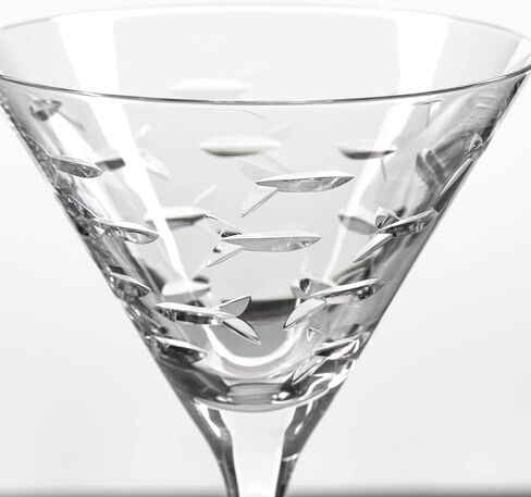 Rolf Glass School of Fish Twice حول إبريق الأزرق و Mini Sipper | 13oz قاذف زجاجي معاد تدويره و 2 "Mini Sipper | تذوق Tequila | مصنوعة من زجاجات معاد تدويرها | محفورة في الولايات المتحدة الأمريكية | 2pc + مجموعة هدايا in Kuwait