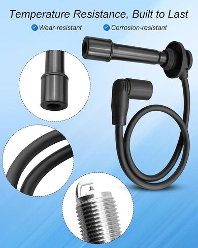 Spark Plug Cap Wire Set Fit for Kawasaki KAF820 Mule PROFX PROFXR PROFXT PRO-FXT 2015-2023 Some Models, 3Pcs Wires & 3Pcs Spark Plugs Replace 21150-0013 92070-0048 in Saudi Arabia