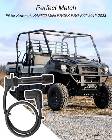 Spark Plug Cap Wire Set Fit for Kawasaki KAF820 Mule PROFX PROFXR PROFXT PRO-FXT 2015-2023 Some Models, 3Pcs Wires & 3Pcs Spark Plugs Replace 21150-0013 92070-0048 in Saudi Arabia