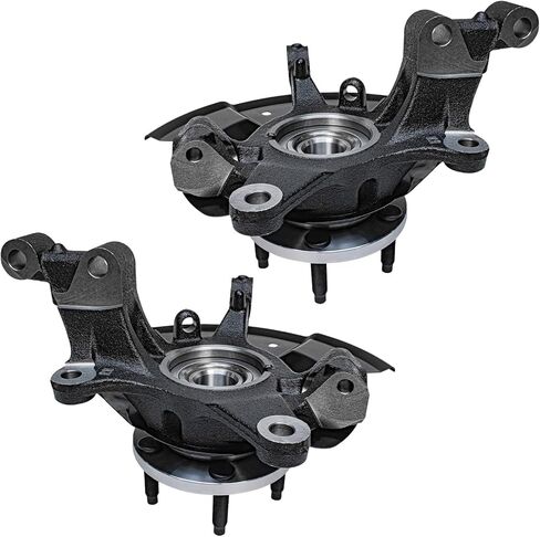 Detroit Axle - Front 2pc Steering Knuckles for 07-10 Ford Edge Lincoln MKX, 2 Steering Knuckles & Wheel Bearing Hubs 2007 2008 2009 2010 Replacement in Saudi Arabia