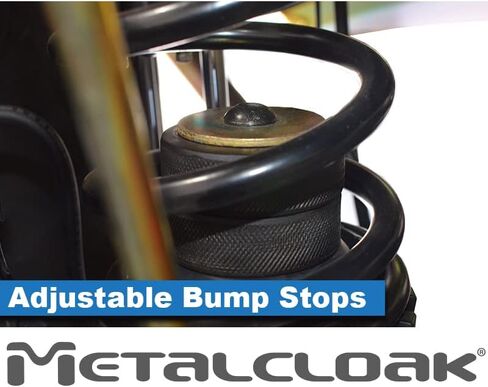 Universal Adjustable Bump-Stop System (1"-2") By Metalcloak, Maximize Your Suspension Travel, Adjustable to Eliminate Interference from Tire/Body, and Gold Zinc Finished Bump Plate in Kuwait