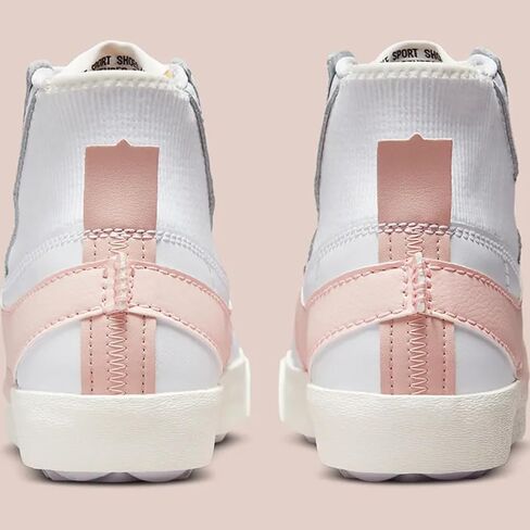 حذاء Nike Blazer Low '77 Jumbo للسيدات، أبيض/أجواء-وردي أكسفورد، 8 M US in Saudi Arabia