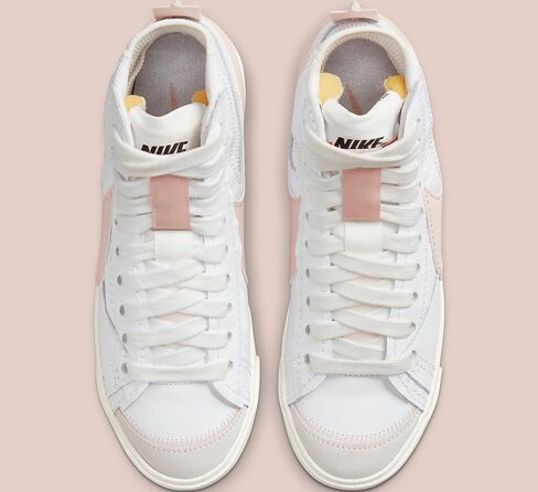 حذاء Nike Blazer Low '77 Jumbo للسيدات، أبيض/أجواء-وردي أكسفورد، 8 M US in Saudi Arabia