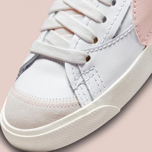 حذاء Nike Blazer Low '77 Jumbo للسيدات، أبيض/أجواء-وردي أكسفورد، 8 M US in Saudi Arabia