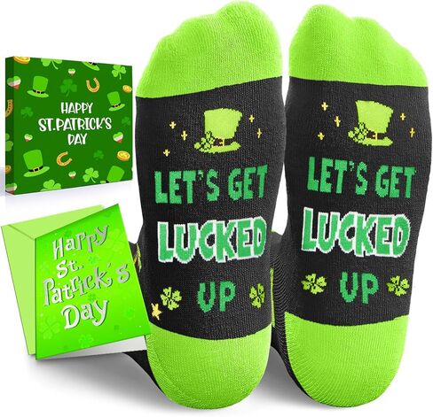 جوارب HAPPYPOP St. Patrick's Day للنساء والرجال - جوارب شامروك، جوارب Kiss Me Im Irish Gifts الخضراء، هدايا عيد القديس باتريك in Saudi Arabia