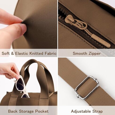 IBEE Small Gym Bag for Women Mini Duffel Bag for Travel Waterproof Workout Crossbody Bags Elastic Fabric Barrel Purse for Sports Fitness Yoga Cute Lightweight in Saudi Arabia