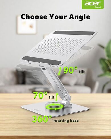 acer Adjustable Laptop Stand for Desk, Laptop Riser with 360 Rotating Base, Ergonomic Foldable Computer Holder Compatible with MacBook Pro Air, Tablet, All Notebooks 10-16 inch in Kuwait