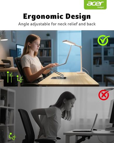 acer Adjustable Laptop Stand for Desk, Laptop Riser with 360 Rotating Base, Ergonomic Foldable Computer Holder Compatible with MacBook Pro Air, Tablet, All Notebooks 10-16 inch in Kuwait