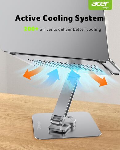 acer Adjustable Laptop Stand for Desk, Laptop Riser with 360 Rotating Base, Ergonomic Foldable Computer Holder Compatible with MacBook Pro Air, Tablet, All Notebooks 10-16 inch in Kuwait