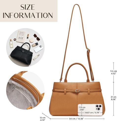 Women's Top Handle Satchel and Tote Bag Formal PU Leather Crossbody Handbag for Work and Business in Saudi Arabia