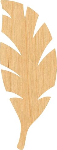 Leap Leaf Laser Cut Out Wood Shape Craft Supply - 4 بوصات in Saudi Arabia