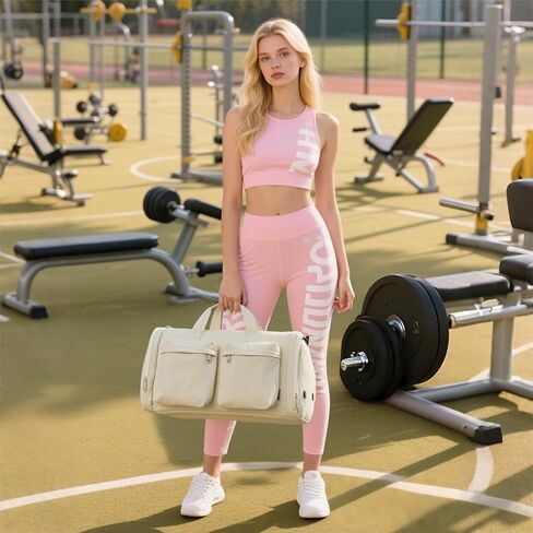 Gym Bag for Women Men with Shoes Compartment, 3 in 1 Carry on Travel Duffel Bags with Trolley Sleeve, Lightweight&Water Resistant Gym Duffel Bag for Travel, Sports, Fitness&Workout (Sky Blue) in Kuwait