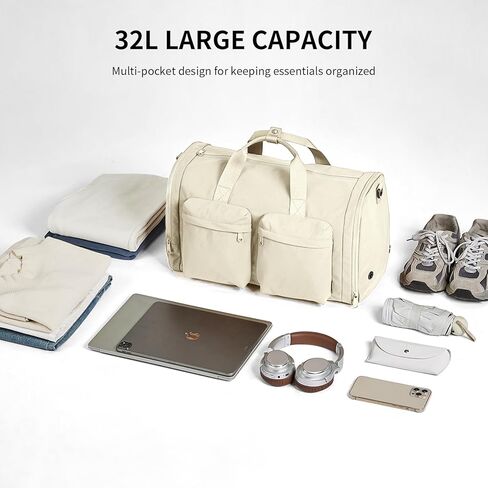 Gym Bag for Women Men with Shoes Compartment, 3 in 1 Carry on Travel Duffel Bags with Trolley Sleeve, Lightweight&Water Resistant Gym Duffel Bag for Travel, Sports, Fitness&Workout (Sky Blue) in Kuwait