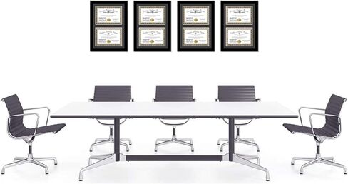 Creative Picture Frames 7x9 inch Classic Black Double Diploma Frame with Black Mat and Installed Wall Hanger in Saudi Arabia