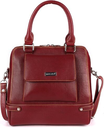 Ladies Handbags for Women Tote Bag – Leather Purses, Shoulder or Crossbody, Black, Red, Dark Green, Dark Brown in Saudi Arabia