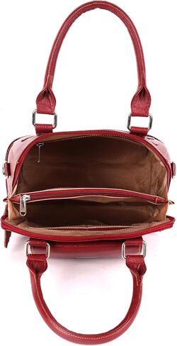 Ladies Handbags for Women Tote Bag – Leather Purses, Shoulder or Crossbody, Black, Red, Dark Green, Dark Brown in Saudi Arabia