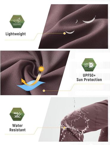 baleaf Men's Hiking Pants Ripstop Water Resistant Cargo Quick Dry Travel Elastic Waist with Zip Pockets UPF 50+ Work in Saudi Arabia