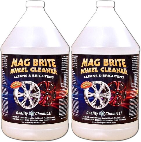 جودة الجودة Mag Mag Brite/Acid Wheel و Rim Cleaner/Wheel and Tyre Cleaner - تم صياغتها لإزالة غبار الفرامل بأمان وأفلام الطرق الثقيلة - أفضل منظف عجلة السيارة للنظافة - 128 أوقية (حزمة 2) in Kuwait