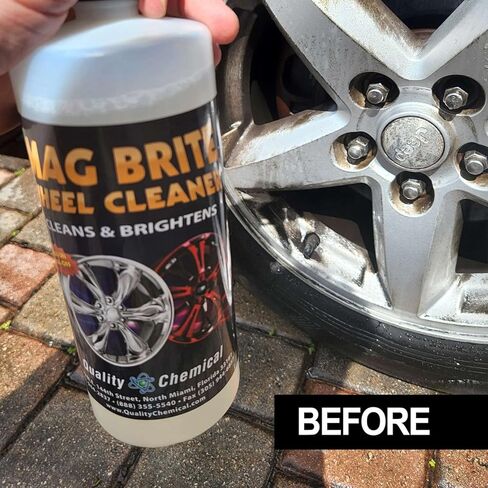 جودة الجودة Mag Mag Brite/Acid Wheel و Rim Cleaner/Wheel and Tyre Cleaner - تم صياغتها لإزالة غبار الفرامل بأمان وأفلام الطرق الثقيلة - أفضل منظف عجلة السيارة للنظافة - 128 أوقية (حزمة 2) in Kuwait