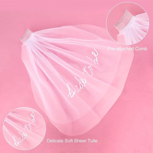 Bride Sash & Silver Crown & Wedding Veil Set for Bride to Be Gifts, Rhinestones Crown and Pearl Sash and Bridal Veil for Wedding Bachelorette Party Favors Bridal Shower Decorations in Saudi Arabia