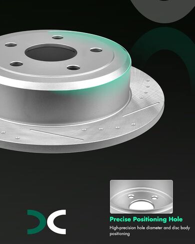 [SCITOO Brake Rotors Kits] -(2) Front Drilled Slotted Brake Rotors for 04-05 for Buick Rainier,02-05 for Chevy Trailblazer,02-05 for GMC Envoy,04-08 for Isuzu Ascender,02-04 for Oldsmobile Bravada in Saudi Arabia