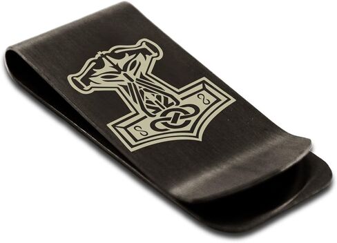 الفولاذ المقاوم للصدأ Mjolnir Thor Hammer Viking Norse Symbol حامل بطاقة الائتمان in Kuwait