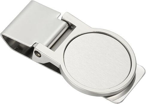 PATIKIL Stainless Steel Money Clip, Metal Slim Wallet Clip for Men Round Brushed Money Holder Minimalist Front Pocket Wallet for Credit Card Business Card in Saudi Arabia